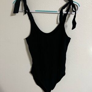 Old Navy Ribbed Tie Bow Bodysuit